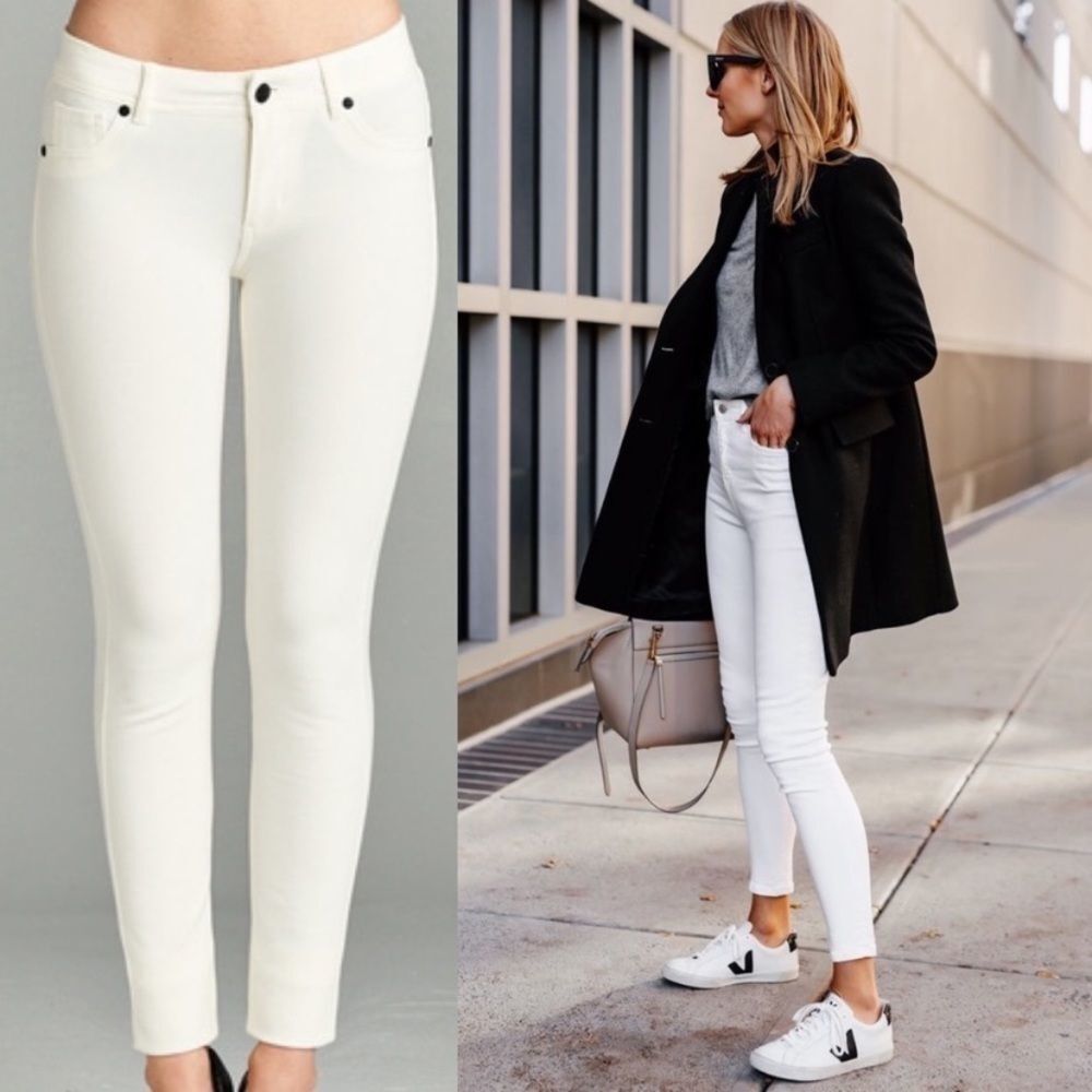 NWT 𝅺Active USA Skinny Jean Size 28 White Denim Pants Low Rise Ankle Y2K Large